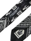 Cravată Dolce & Gabbana Neagră cu Model 100% Mătase Ajustabilă - imagine 3