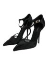 Dolce & Gabbana Pantofi cu toc stiletto din plasă negri - imagine 3