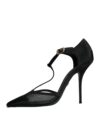 Dolce & Gabbana Pantofi cu toc stiletto din plasă negri - imagine 5