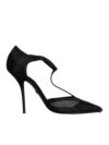 Dolce & Gabbana Pantofi cu toc stiletto din plasă negri - imagine 6