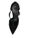 Dolce & Gabbana Pantofi cu toc stiletto din plasă negri - imagine 8