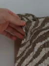Rochie Mini Zebra Argintie Dolce & Gabbana cu Cristale Maro - imagine 5