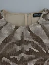 Rochie Mini Zebra Argintie Dolce & Gabbana cu Cristale Maro - imagine 6