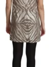 Rochie Mini Zebra Argintie Dolce & Gabbana cu Cristale Maro - imagine 4