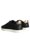 DOLCE & GABBANA Pantofi sport din piele neagră Portofino - imagine 4