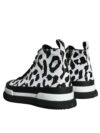 Adidași Dolce & Gabbana înălțați negri și albi cu leopard - imagine 4
