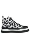 Adidași Dolce & Gabbana înălțați negri și albi cu leopard - imagine 5