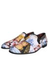 Pantofi loafers bărbați Dolce & Gabbana Multicolor Madonna Majolica Amalfi - imagine 3