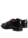 Dolce & Gabbana Pantofi eleganți din piele de vițel negri pentru bărbați - imagine 4
