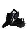 Dolce & Gabbana Pantofi eleganți pentru bărbați din piele de vițel negri - imagine 8