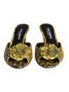 Dolce & Gabbana Sandale cu toc din piele galbenă - imagine 2
