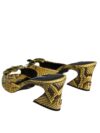 Dolce & Gabbana Sandale cu toc din piele galbenă - imagine 4