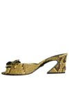 Dolce & Gabbana Sandale cu toc din piele galbenă - imagine 5