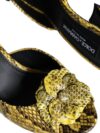 Dolce & Gabbana Sandale cu toc din piele galbenă - imagine 7