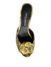 Dolce & Gabbana Sandale cu toc din piele galbenă - imagine 8