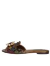 Dolce & Gabbana Pantofi plata cu embellisment multicolori - imagine 4