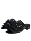 Sandale Dolce & Gabbana negre și albe cu cristale - imagine 3