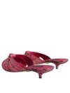 Dolce & Gabbana Sandale cu toc kitten din piele de piton roz - imagine 4