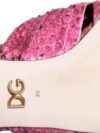 Dolce & Gabbana Sandale cu toc kitten din piele de piton roz - imagine 5