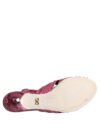 Dolce & Gabbana Sandale cu toc kitten din piele de piton roz - imagine 6