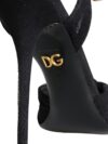 Sandale cu toc KEIRA negre Dolce & Gabbana cu bretea la gleznă - imagine 6