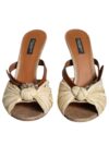 Sandale cu toc din cristal multicolor Dolce & Gabbana - imagine 2