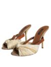 Sandale cu toc din cristal multicolor Dolce & Gabbana - imagine 3