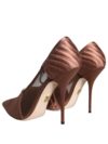 Pantofi cu toc Dolce & Gabbana din viscoză maro cu curea la gleznă - imagine 4