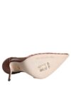 Pantofi cu toc Dolce & Gabbana din viscoză maro cu curea la gleznă - imagine 7