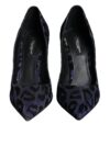 Pantofi cu toc Dolce & Gabbana Violet Leopard Lurex - imagine 2