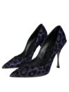 Pantofi cu toc Dolce & Gabbana Violet Leopard Lurex - imagine 3