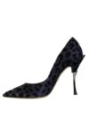 Pantofi cu toc Dolce & Gabbana Violet Leopard Lurex - imagine 5