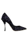 Pantofi cu toc Dolce & Gabbana Violet Leopard Lurex - imagine 8