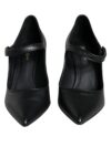 Pantofi cu toc Dolce & Gabbana din piele neagră cu logo - imagine 2