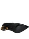 Pantofi cu toc Dolce & Gabbana din piele neagră cu logo - imagine 6