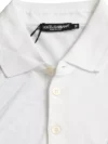 Tricou cu guler Dolce & Gabbana alb cu logo - imagine 2