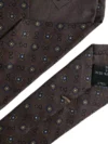 Cravată Dolce & Gabbana din mătase maro cu logo ajustabil pentru bărbați - imagine 2