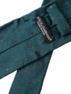 Cravată Dolce & Gabbana din mătase verde cu model ajustabil pentru bărbați - imagine 3