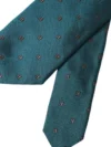 Cravată Dolce & Gabbana din mătase verde cu model ajustabil pentru bărbați - imagine 4