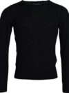 Pulover cu guler rotund Dolce & Gabbana din cașmir negru - imagine 2