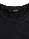 Dolce & Gabbana Tricou Negru din Bumbac cu Imprimare Grafică - imagine 4