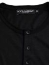 Dolce & Gabbana Tricou din mătase neagră cu guler rotund și mâneci scurte - imagine 3
