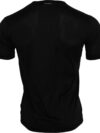 Dolce & Gabbana Tricou din mătase neagră cu guler rotund și mâneci scurte - imagine 4