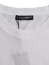 Tricou Dolce & Gabbana din bumbac alb cu guler rotund și mânecă scurtă - imagine 3