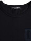 Tricou Dolce & Gabbana negru cu logo, guler rotund și mâneci scurte - imagine 3
