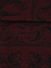 Șal Dolce & Gabbana din mătase bordeaux cu imprimeu chili și coroane - imagine 4