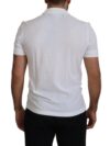 Dolce & Gabbana Tricou Polo Alb din Bumbac Elegant - imagine 2