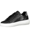 Calvin Klein Sneakers negri eleganți cu șireturi și detalii contrastante - imagine 3