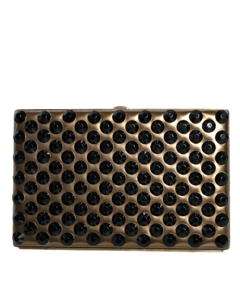 Dolce & Gabbana Aur Cristal Clutch Bifold Geantă de Seară pentru Femei - imagine 2