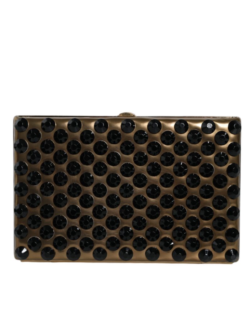 Dolce & Gabbana Aur Cristal Clutch Bifold Geantă de Seară pentru Femei - imagine 4